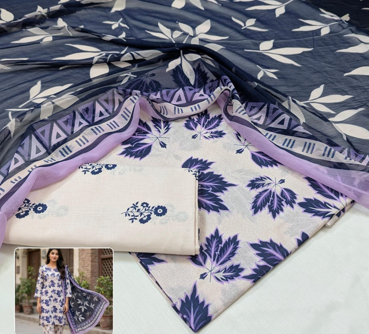 Printed Lawn With Chiffon Dupatta Collection