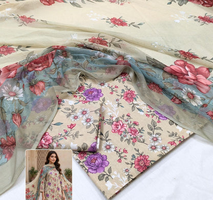 Printed Lawn With Chiffon Dupatta Collection