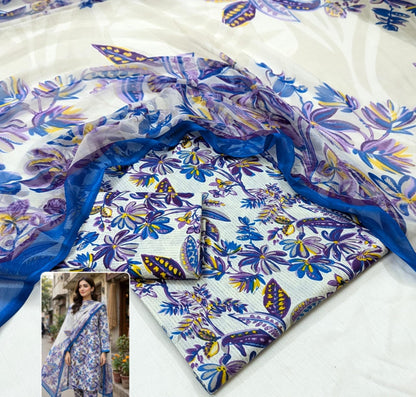 Printed Lawn With Chiffon Dupatta Collection