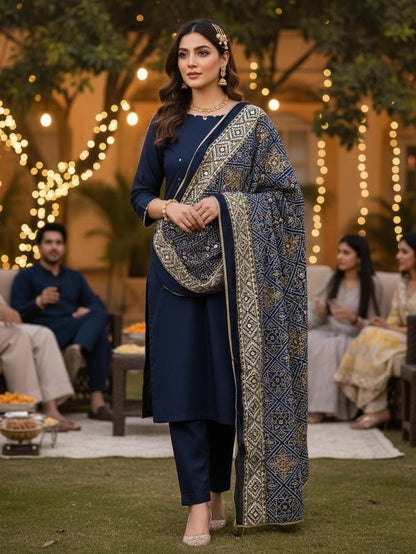 MIRROR WORK CHUNRI DUPATTA