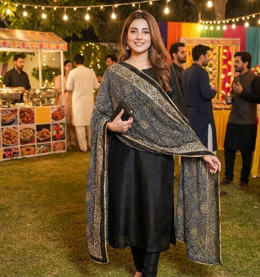 MIRROR WORK CHUNRI DUPATTA