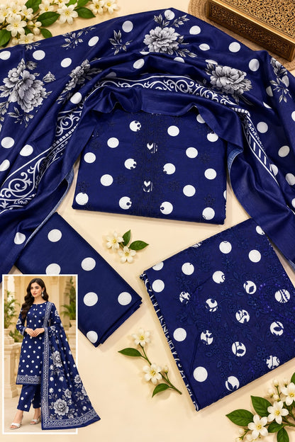 EMBROIDED LAWN 3 PCS LAWN PRINT