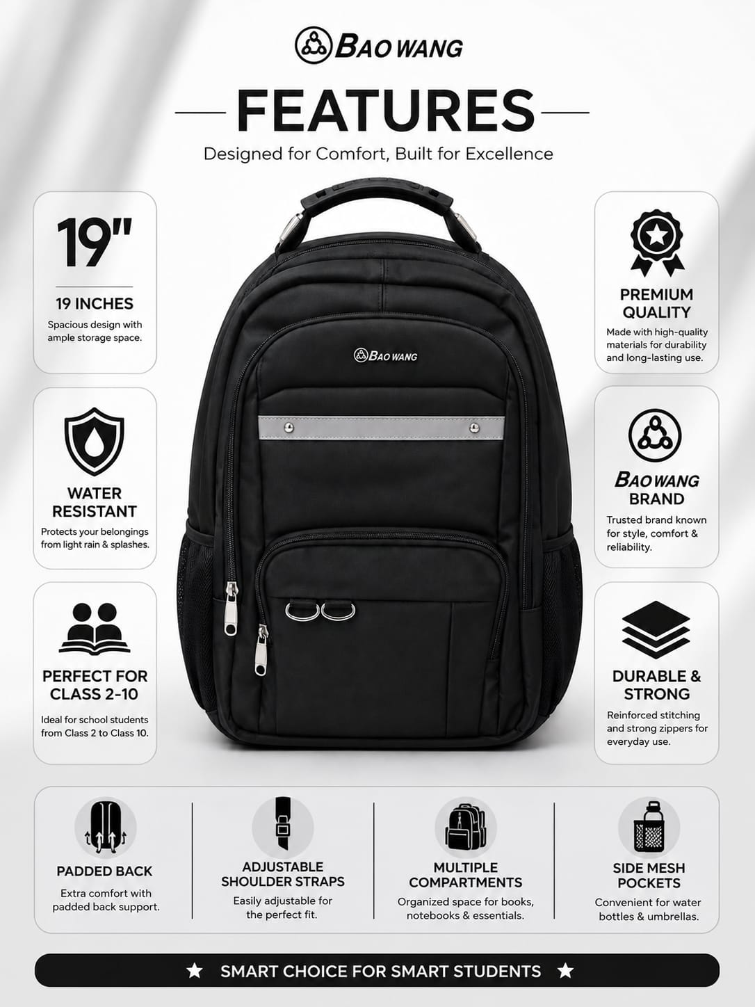 🎒✨ BIAO WANG Premium School Bags