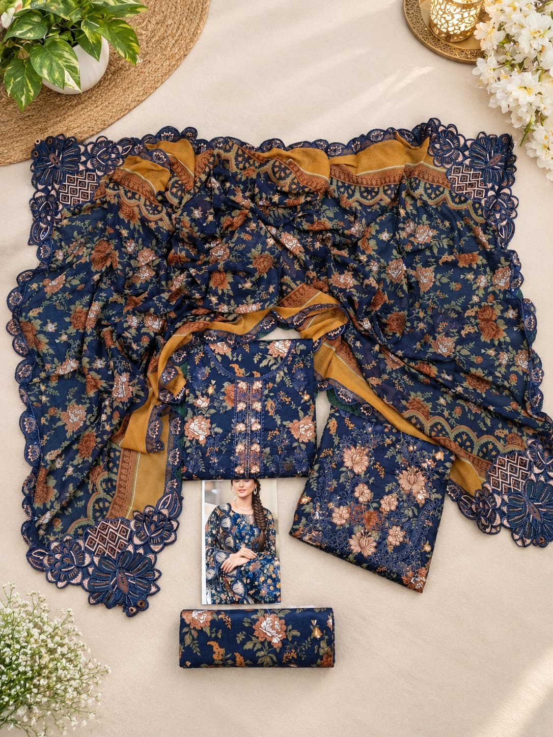 EMBROIDERED LAWN WITH EMBROIDERED CHIFFON DUPATTA