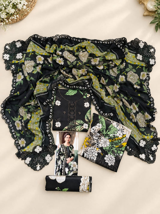 EMBROIDERED LAWN WITH EMBROIDERED CHIFFON DUPATTA