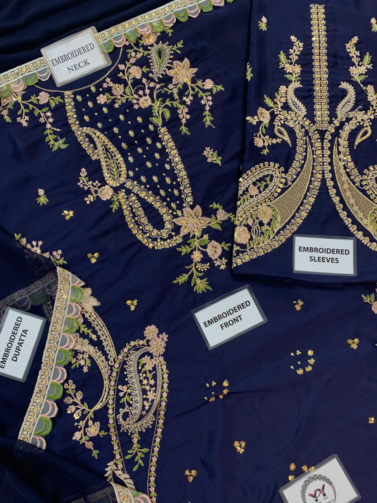 ETHNIC 3 PCS SILK KAFTAAN