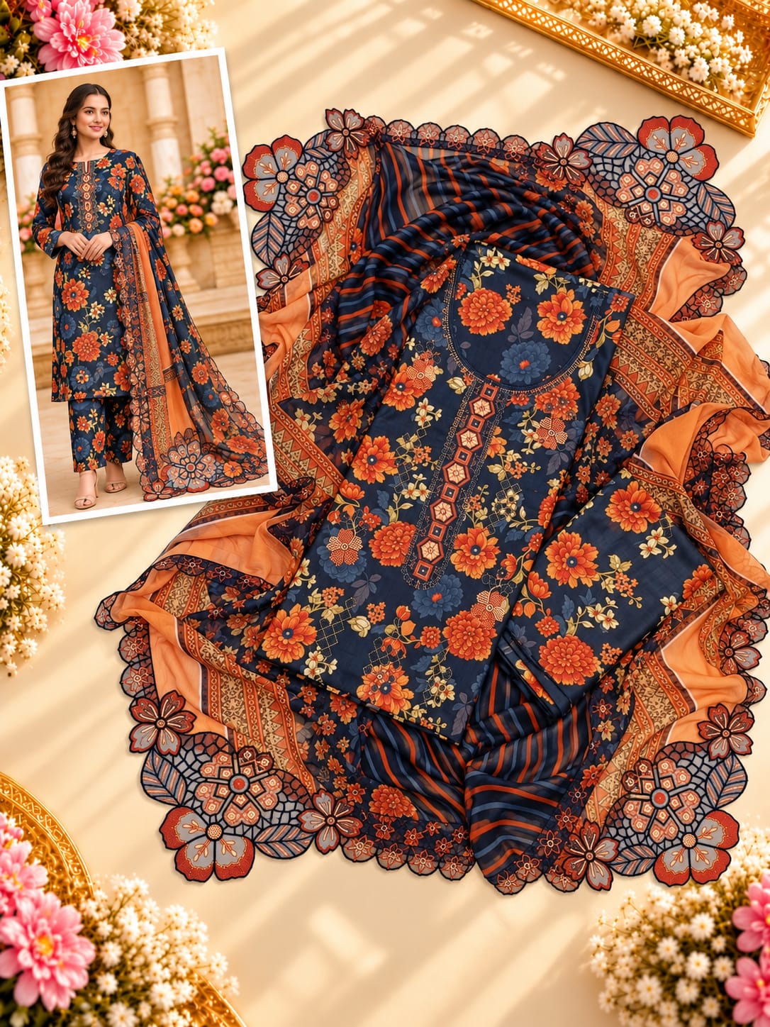 EMBROIDERED LAWN