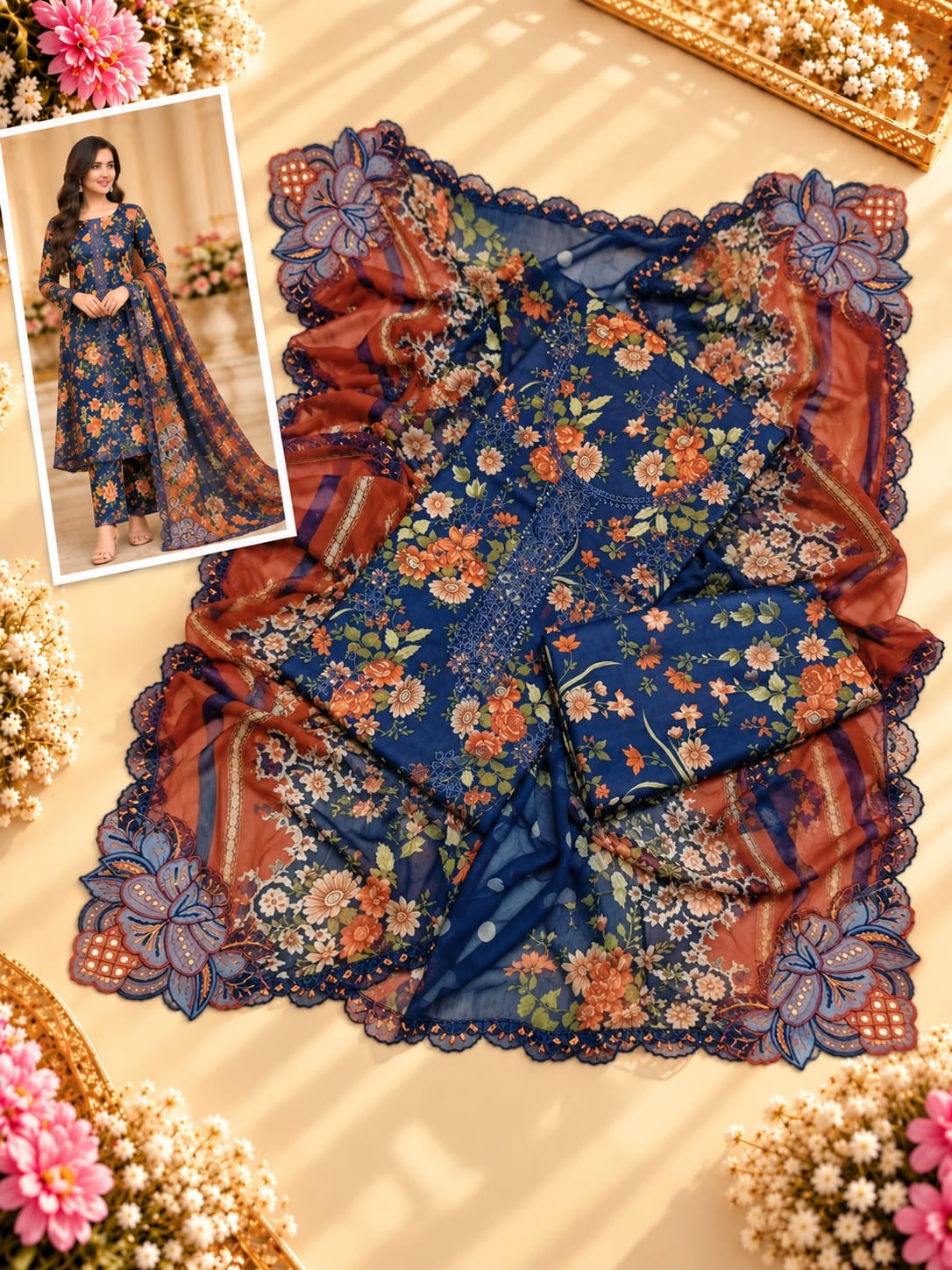 EMBROIDERED LAWN