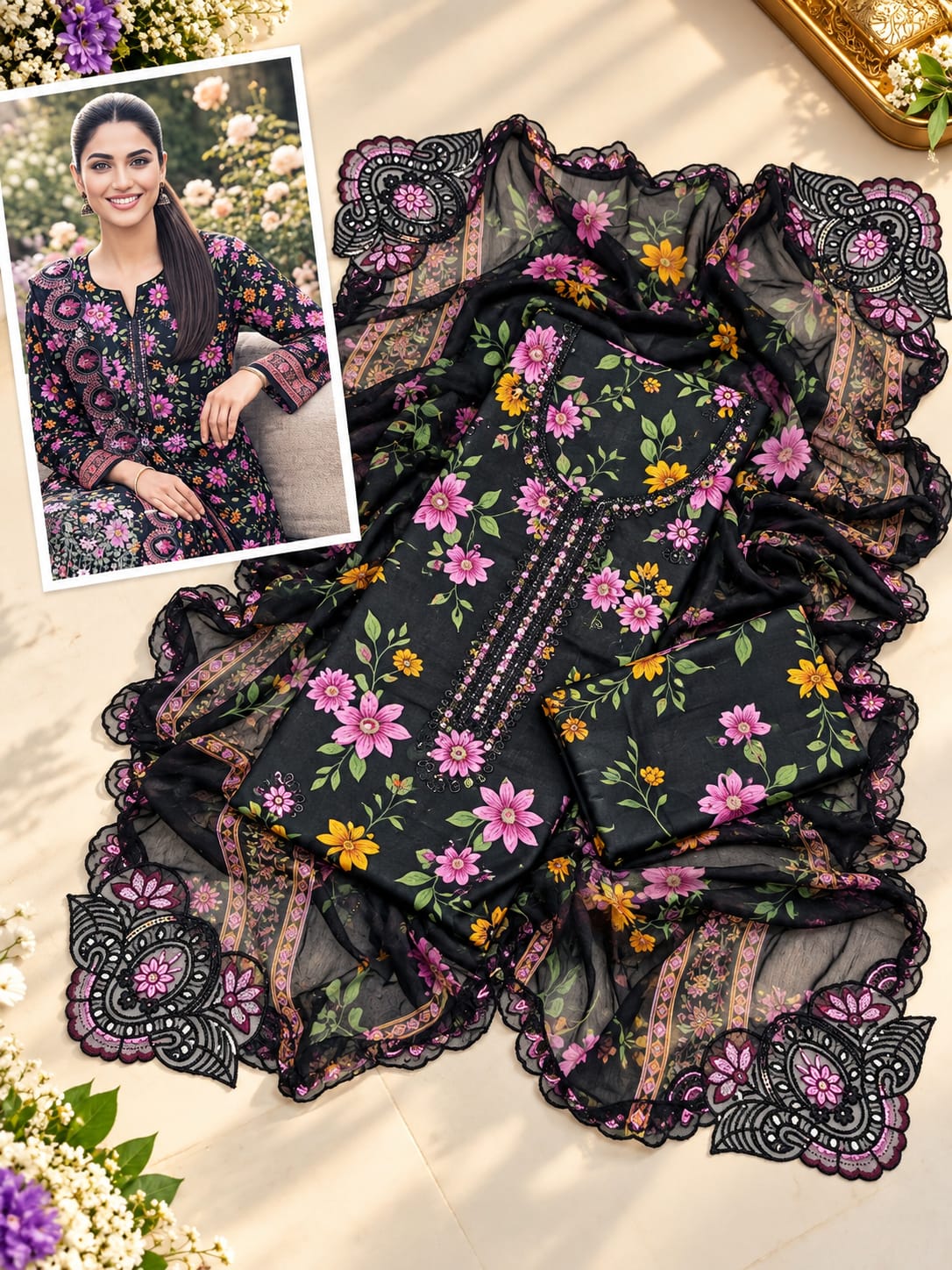 EMBROIDERED LAWN