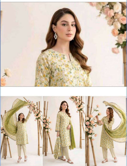 COCO DIGITAL PRINTED 3 PC LAWN