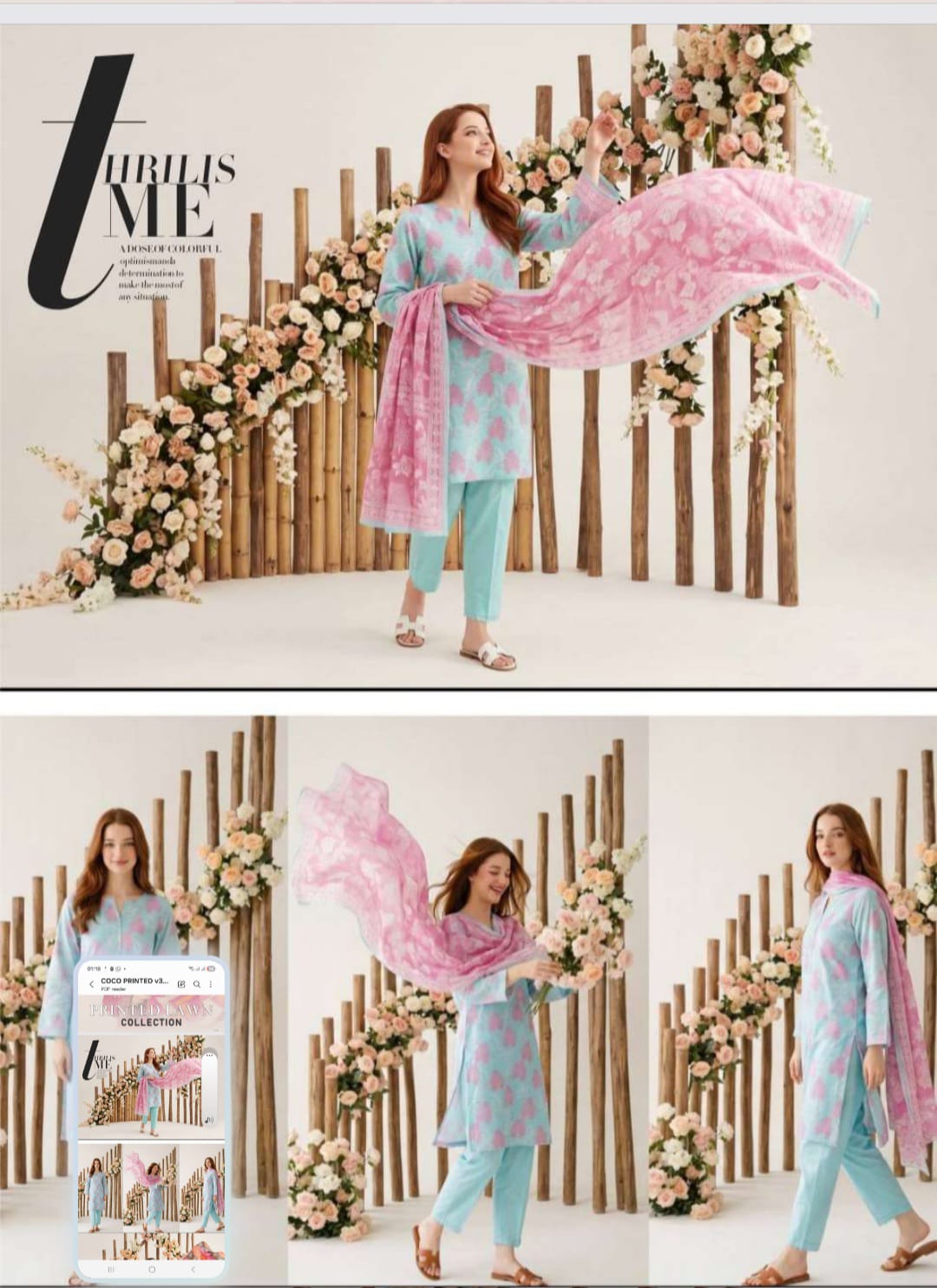 COCO DIGITAL PRINTED 3 PC LAWN