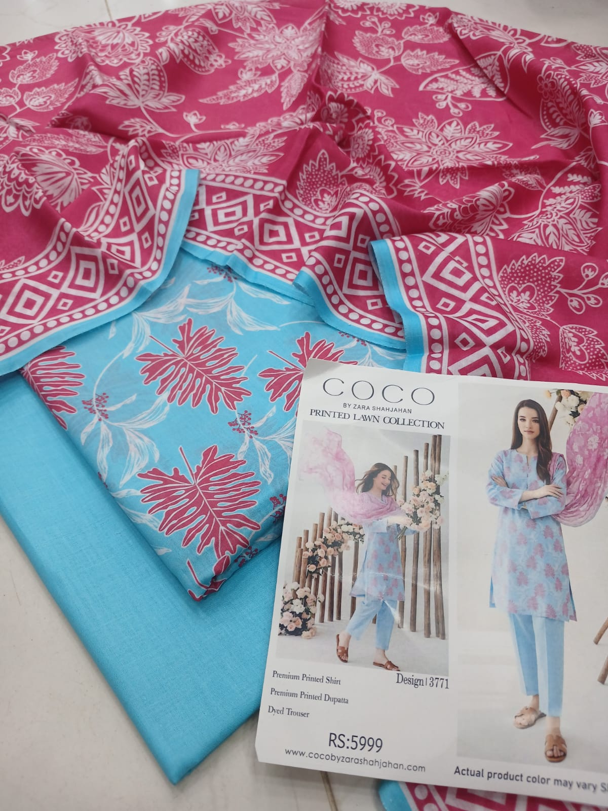 COCO DIGITAL PRINTED 3 PC LAWN