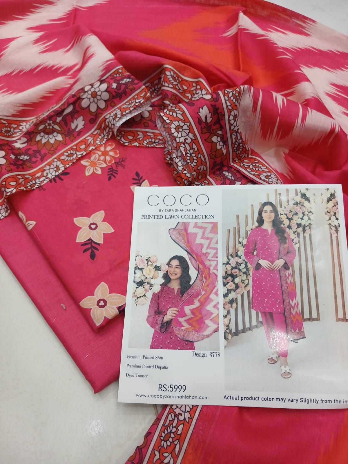 COCO DIGITAL PRINTED 3 PC LAWN