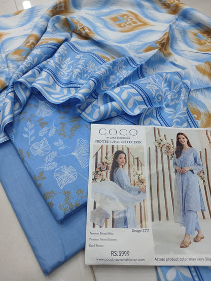 COCO DIGITAL PRINTED 3 PC LAWN