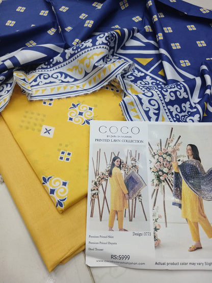 COCO DIGITAL PRINTED 3 PC LAWN