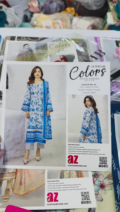 Colors Digital Printed Lawn