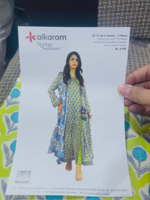 ALKARAM Lawn 3 Piece Printed Collection